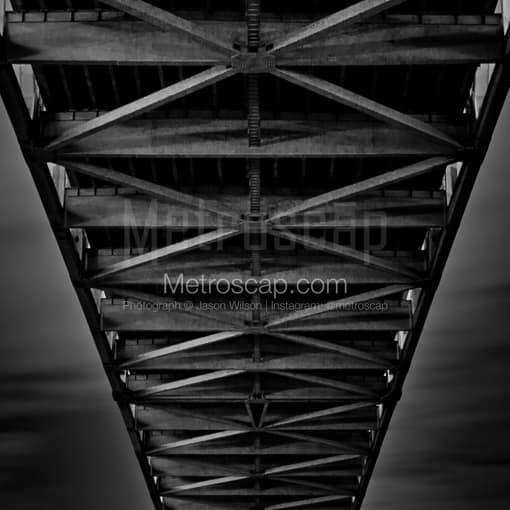 Underneath the Ponchartrain Expressway Bridge -- New Orleans Black and White Photos