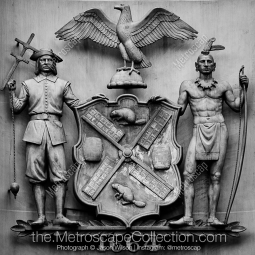 New York City Black and White Photos of The 1664 Relief on the Brooklyn Battery Tunnel The 1664 Relief on the Brooklyn Battery Tunnel -- New York City Black and White Photos