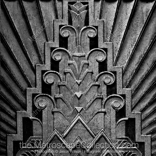 Ornamentation on 70 Pine Street -- New York City Black and White Photography
