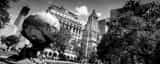 Panoramic The Original World Trade Center Sphere Sculpture black and white Pictures