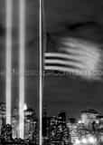 Vertical The American Flag Flies at Half Mast in Liberty Park on September 11 Photography