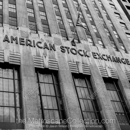 The American Stock Exchange Building -- New York City Black and White Photography