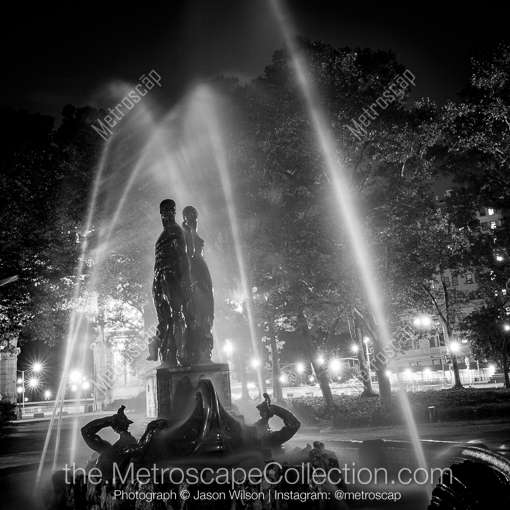 The Bailey Fountain -- New York City Black and White Photography