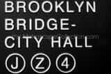 Horizontal Brooklyn Bridge - City Hall Subway Station black and white Pictures