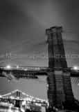 Vertical The Brooklyn Bridge, Manhattan Bridge and Empire State Building Framed Photos