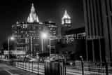 Horizontal Traffic from the Brooklyn Bridge Pours into Manhattan Framed Photos