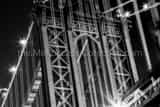 Horizontal A Close up Shot of the Manhattan Bridge black and white Pictures