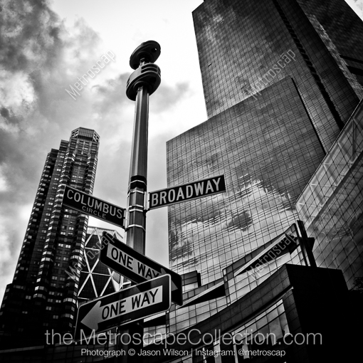 Columbus Circle -- New York City Black and White Photography