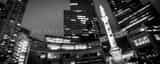 Panoramic Columbus Circle at Night Framed Photos