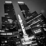 Square Columbus Circle at Night Framed Photos