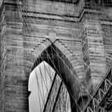 Square Tight Detail of the Brooklyn Bridge black and white Pictures