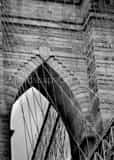 Vertical Tight Detail of the Brooklyn Bridge black and white Pictures