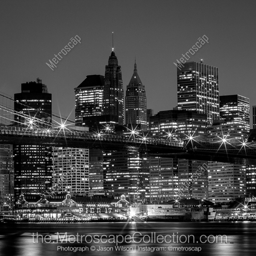 New York City Black and White Photos of Downtown Manhattan Skyline without Brooklyn Bridge Downtown Manhattan Skyline without Brooklyn Bridge -- New York City Black and White Photos