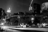 Horizontal The Empire State Building at Night black and white Pictures