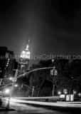 Vertical The Empire State Building at Night black and white Pictures