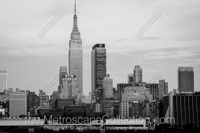The Midtown Empire State Building Skyline Section -- New York City Black and White Photos