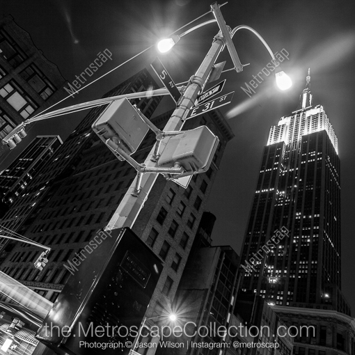 New York City Black and White Photography of The Empire State Building from 31st Street The Empire State Building from 31st Street -- New York City Black and White Photography