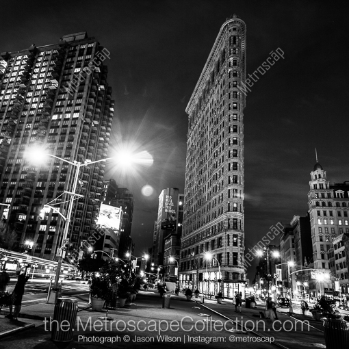 New York City Black and White Photography of The Flatiron Building at Fifth and Broadway The Flatiron Building at Fifth and Broadway -- New York City Black and White Photography