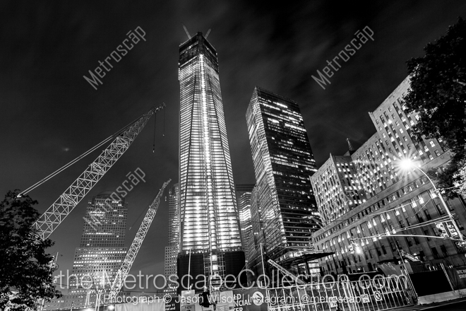 The New Freedom Tower at the World Trade Center -- New York City Black and White Photos