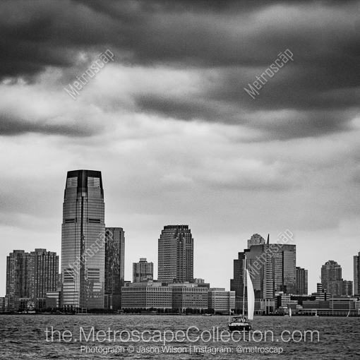 New York City Black and White Photography of The Goldman Sachs Building in Jersey City The Goldman Sachs Building in Jersey City -- New York City Black and White Photography