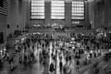 Horizontal Inside Grand Central Terminal at Rush Hour black and white Pictures