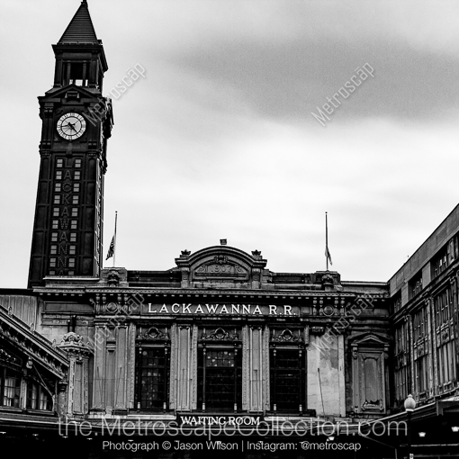 The Lackawanna RR Train Station -- New York City Black and White Photography