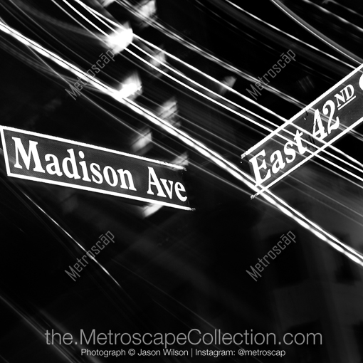Madison Ave and 42nd Street -- New York City Black and White Photography