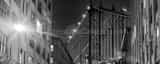 Panoramic Manhattan Bridge view from Washington Street in Brooklyn Framed Photos