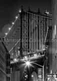 Vertical Manhattan Bridge view from Washington Street in Brooklyn Framed Photos