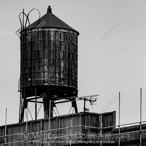A Manhattan Water Tank -- New York City Black and White Photography
