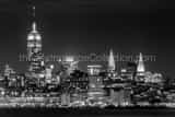 Horizontal The Midtown Manhattan Skyline at Night from Liberty Park Framed Photos