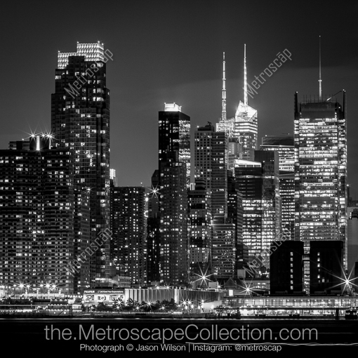 Midtown Manhattan Skyline -- New York City Black and White Photography