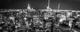 Panoramic The Midtown New York City Skyline at Night Photography