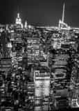 Vertical The Midtown New York City Skyline at Night Photography