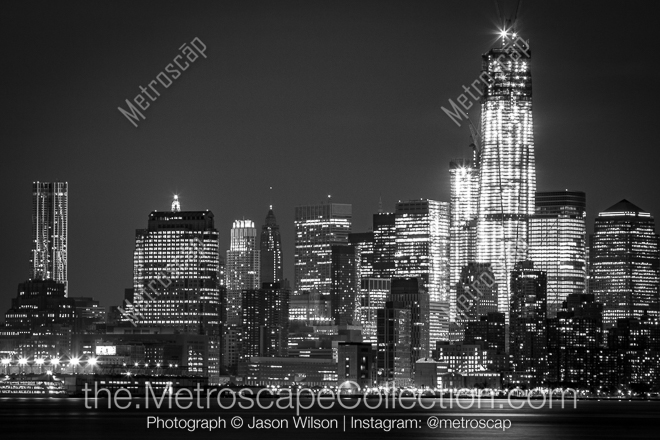 The New World Trade or Freedom Tower -- New York City Black and White Photos