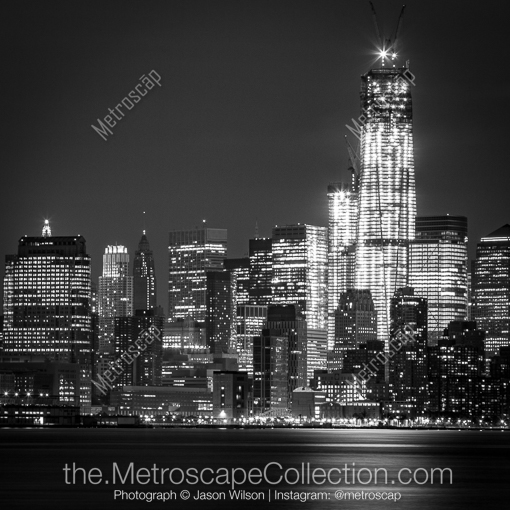 The New World Trade or Freedom Tower -- New York City Black and White Photography