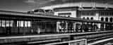 Panoramic New Yankee Stadium from the Train Station black and white Photos