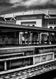 Vertical New Yankee Stadium from the Train Station black and white Photos
