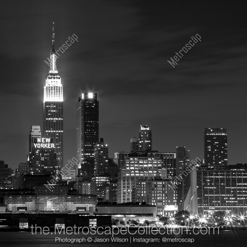 New York City at Night -- New York City Black and White Photography