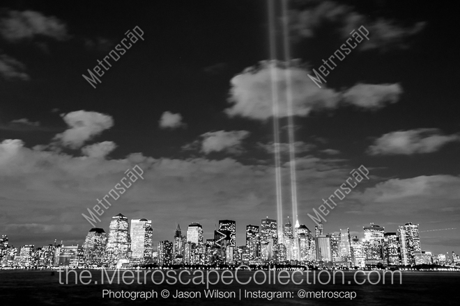 The Lower Manhattan Skyline on the September 11 -- New York City Black and White Photos