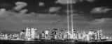 Panoramic The Lower Manhattan Skyline on the September 11 Framed Photos