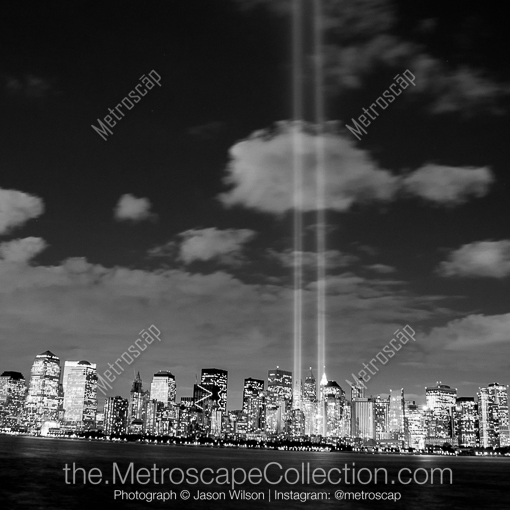 New York City Black and White Photos of The Lower Manhattan Skyline on the September 11 The Lower Manhattan Skyline on the September 11 -- New York City Black and White Photos