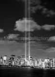 Vertical The Lower Manhattan Skyline on the September 11 Framed Photos