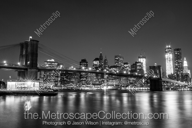 The New York City Skyline from Brooklyn -- New York City Black and White Photos