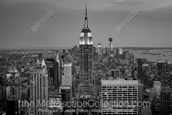 The New York Skyline From Midtown -- New York City Black and White Photos