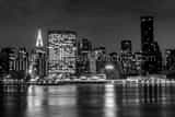 Horizontal The New York City Skyline with the UN Building black and white Pictures