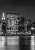 Vertical The New York City Skyline with the UN Building black and white Pictures