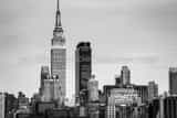Horizontal The New Yorker and Empire State Building at Dusk Framed Photos