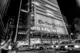 Horizontal Cabs on Eighth Street at the Times Building and Port Authority Bus Terminal Framed Photos