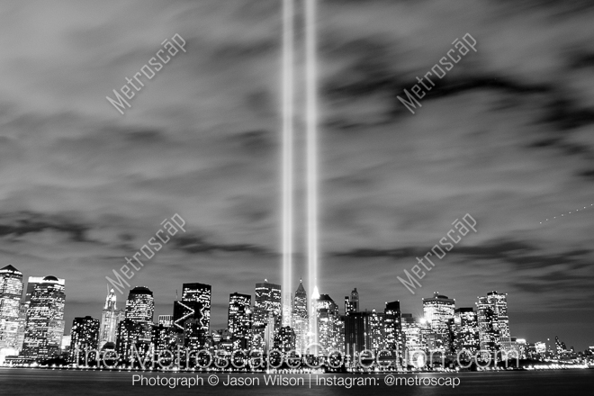 The New York City Skyline on September 11 -- New York City Black and White Photos